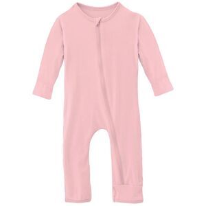 NWT- Kickee Pants- basic coverall with zipper- pink Lotus- Size 6-9months